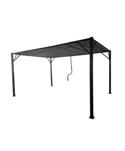 PERGOLA BIOCLIMATICA DA ESTERNO EUROGARDEN "LOUVER" IN ACCIAIO GRIGIO 3X3 M