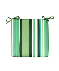 CUSCINO PER SEDIA DA ESTERNO CON FANTASIA A RIGHE VERDE 40X40X4 CM