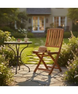 SEDIA DA ESTERNO PIEGHEVOLE EUROGARDEN "NAVIS" IN LEGNO DI ACACIA 56X43X96 CM