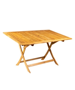 TAVOLO DA ESTERNO RETTANGOLARE PIEGHEVOLE EUROGARDEN "TRAPANI" IN LEGNO DI ACACIA 150X90X75 CM