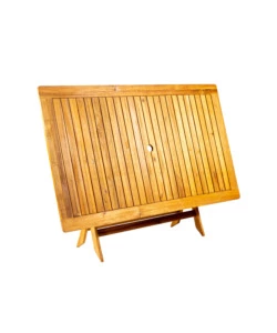 TAVOLO DA ESTERNO RETTANGOLARE PIEGHEVOLE EUROGARDEN "TRAPANI" IN LEGNO DI ACACIA 150X90X75 CM