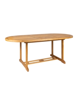 TAVOLO DA ESTERNO ALLUNGABILE EUROGARDEN OVALE IN LEGNO  DI ACACIA 150/200X100X75 CM