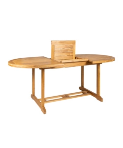 TAVOLO DA ESTERNO ALLUNGABILE EUROGARDEN OVALE IN LEGNO  DI ACACIA 150/200X100X75 CM