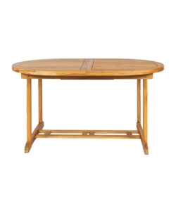 TAVOLO DA ESTERNO ALLUNGABILE EUROGARDEN OVALE IN LEGNO  DI ACACIA 150/200X100X75 CM