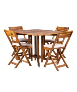 SET DA GIARDINO PIEGHEVOLE EUROGARDEN "VITTORIA" IN LEGNO DI ACACIA 4 SEDUTE E TAVOLO