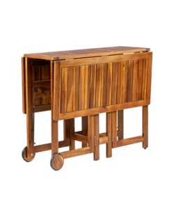 SET DA GIARDINO PIEGHEVOLE EUROGARDEN "VITTORIA" IN LEGNO DI ACACIA 4 SEDUTE E TAVOLO