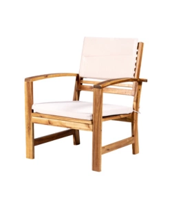 SET DA GIARDINO EUROGARDEN "SASSARI" IN LEGNO CON CUSCINI BEIGE 4 SEDUTE E TAVOLINO