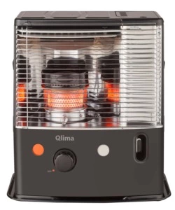 STUFA A COMBUSTIBILE LIQUIDO PORTATILE QLIMA "R 4224 S-TC-2" NERO 2,4 KW
