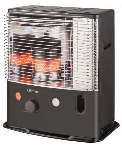STUFA A COMBUSTIBILE LIQUIDO PORTATILE QLIMA "R 4224 S-TC-2" NERO 2,4 KW