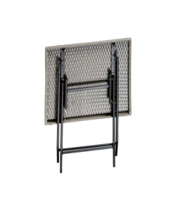 SET DA ESTERNO PIEGHEVOLE EUROGARDEN "CHICAGO" IN ACCIAIO E PE RATTAN GRIGIO 2 SEDUTE E TAVOLINO