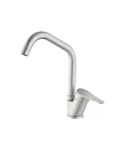 RUBINETTO CUCINA "ALLEN" MONOCOMANDO BOCCA ALTA ACCIAIO, D 40 MM
