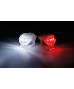 KIT LAMPEGGIANTI A LED PER BICICLETTA LAMPA ANTERIORE E POSTERIORE IN SILICONE - 92043
