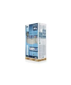PISCINA FUORI TERRA ROTONDA BESTWAY "HYDRUM" 500X360X120 CM CON POMPA FILTRO A SABBIA COPERTURA, TAPPETINO BASE, SKIMMER, SCALETTA E DISPENSER CHEMCONNECT - COD. 56586