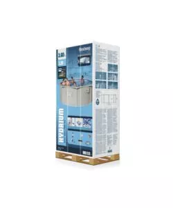 PISCINA FUORI TERRA ROTONDA BESTWAY "HYDRUM" 360X120 CM CON COPERTURA, TAPPETINO BASE, SKIMMER, SCALETTA E DISPENSER CHEMCONNECT - COD. 56574