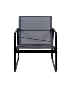 SET DA GIARDINO EUROGARDEN IN ACCIAIO E TEXTILENE GRIGIO 4 SEDUTE E TAVOLINO