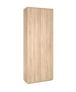 ARMADIO MULTIFUNZIONE IN MDF EFFETTO QUERCIA 70X187X34 CM