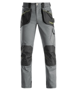 PANTALONI DA LAVORO SLICK GRIGIO/NERO, TG L - KAPRIOL