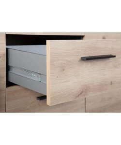 MOBILE BUFFET GRIGIO E QUERCIA, 134X40X86 CM