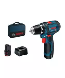 KIT VALIGETTA TRAPANO AVVITATORE A BATTERIA BOSCH "GSR 12V-15" 30 NM 2 BATTERIE 12V 2AH E CARICABATTERIE