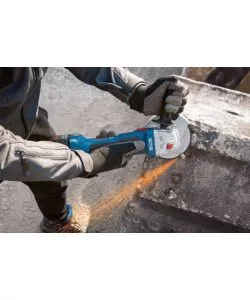 SMERIGLIATRICE ANGOLARE A BATTERIA GWS 18V-7 125MM CON 2 BATTERIE 18V 4AH PROFESSIONALE BOSCH BLU