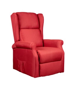 POLTRONA CON RECLINER ELETTRICO BELLAHOME "BERG" TESSUTO BORDEAUX, 72,5X94X109 CM