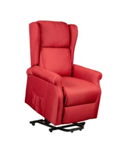 POLTRONA CON RECLINER ELETTRICO BELLAHOME "BERG" TESSUTO BORDEAUX, 72,5X94X109 CM