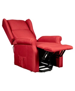 POLTRONA CON RECLINER ELETTRICO BELLAHOME "BERG" TESSUTO BORDEAUX, 72,5X94X109 CM