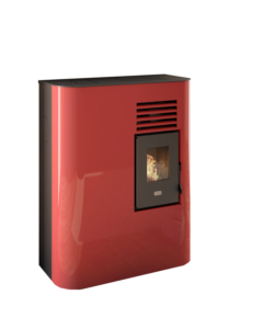 STUFA A PELLET SLIM PUNTO FUOCO "IDA" ROSSO 4,0 KW