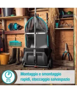 SPAZZATRICE RACCOGLI FOGLIE MANUALE GARDENA "3565-20" LARGHEZZA LAVORO 49 CM