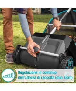 SPAZZATRICE RACCOGLI FOGLIE MANUALE GARDENA "3565-20" LARGHEZZA LAVORO 49 CM