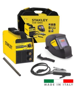 SALDATRICE INVERTER MMA AD ELETTRODO 130A STANLEY "STAR 3200" CON ACCESSORI E MASCHERA PROFESSIONALE