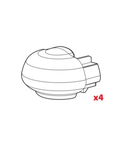 SET 4 TAPPI PER BARRE ALUMIA, RAIL-PRO, IN-RAIL ALU  N99994