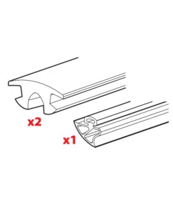 SET 3 GOMME PER UNA BARRA KARGO-PLUS - L = 180 CM  N99991