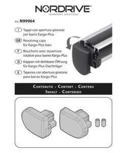 SET 2 TAPPI APRIBILI PER BARRE KARGO-PLUS  N99964