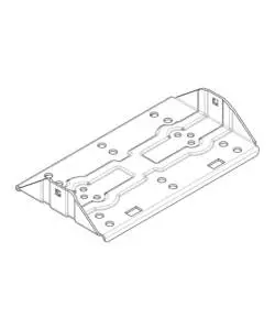 PIASTRA SUPPORTO BRACCETTI NERA PER N50050 N50100 PER BARRE SILENZIO  N99947