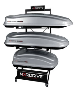ESPOSITORE CON RUOTE PER 3 BOX TETTO  N60030