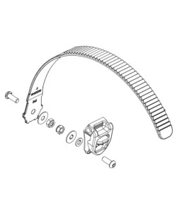FASCETTA E FIBBIA DI RICAMBIO PER PORTABICI FOLDCLICK  YCK670