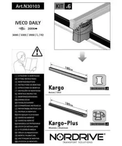 KIT ATTACCHI PER BARRE AUTO PORTATUTTO IVECO DAILY 06> (3BARRE)  N30103