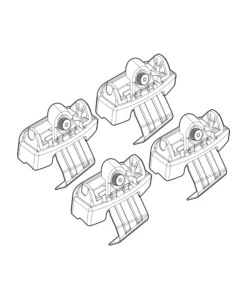 KIT ATTACCHI PER BARRE AUTO PORTATUTTO VOLVO V50 04>13 (NO RAILING)  N21148