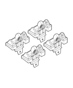 KIT ATTACCHI PER BARRE AUTO PORTATUTTO CHEVROLET NIVA 01/03>  N21048