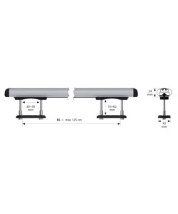 COPPIA BARRE PORTATUTTO KUMA IN ALLUMINIO - XL - 137 CM  N15006