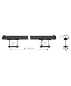 COPPIA BARRE PORTATUTTO CLUB IN ACCIAIO - S - 110 CM  N15001
