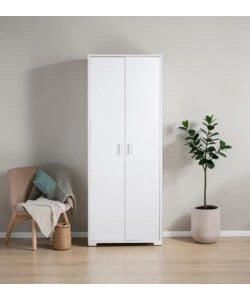 ARMADIO 2 ANTE BATTENTI BIANCO 183X70X41 CM
