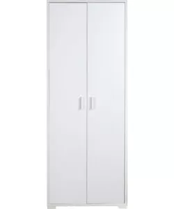 ARMADIO 2 ANTE BIANCO FIAMMATO, 183X70X41 CM