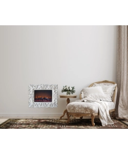 CAMINO ELETTRICO DA PARETE "CHIC" BIANCO - 1800 W