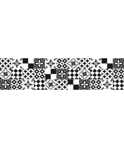 PARASCHIZZI ADESIVO IN PVC PIASTRELLE B&W, 260X60 CM