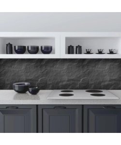 PARASCHIZZI ADESIVO IN PVC PIETRA NERA, 260X60 CM