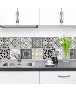 BORDO PARASCHIZZI IN ALLUMINIO AZULEJOS GRIGIO 2 PEZZI, 24X48 CM
