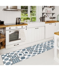 RUNNER IN VINILE SUMMER TILES, 50X180 CM