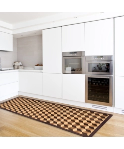 RUNNER IN VINILE GEOMETRIC PARQUET, 50X240 CM